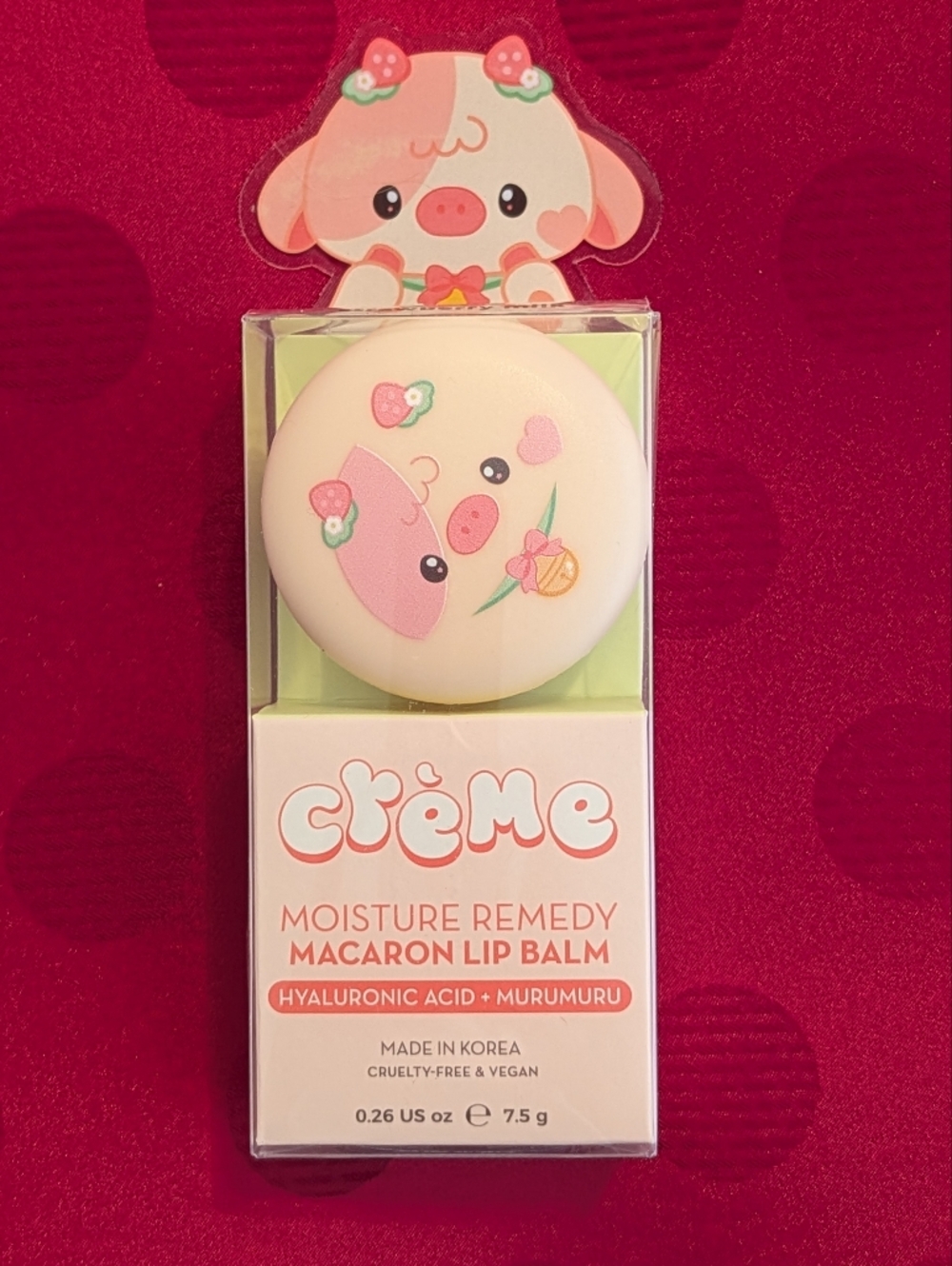 🐮 Strawberry Milk Macaron Lip Balm By The Crème Shop Strawberry Cow